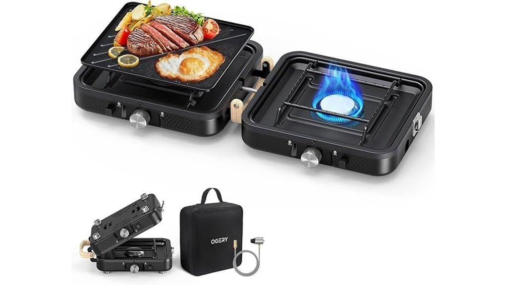 portable two burner foldable stove