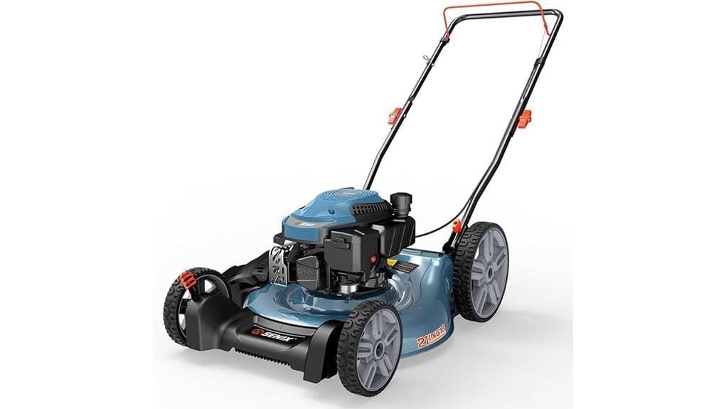 powerful compact 144cc gas mower