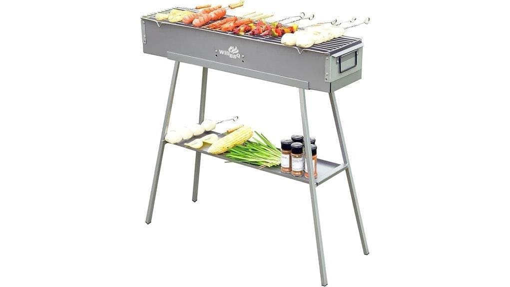tailgate ready deluxe charcoal grill
