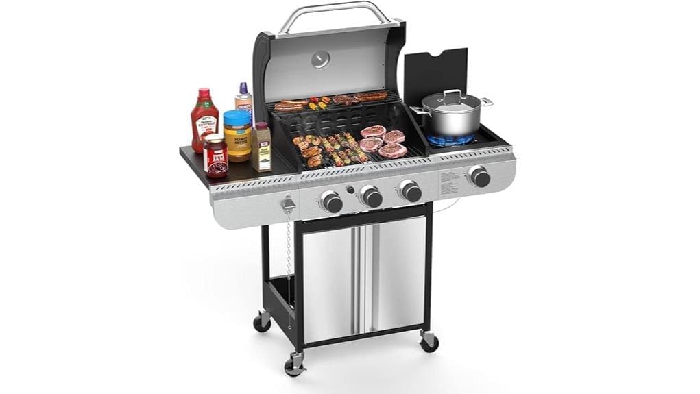 three burner propane grill