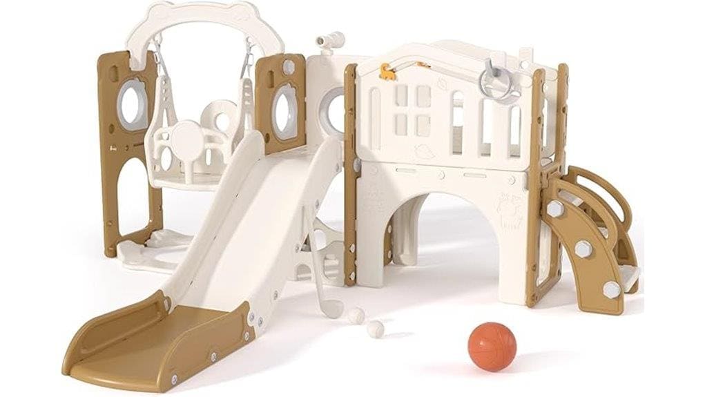 toddler 11 in 1 slide swing set