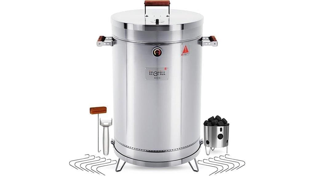 versatile stainless steel smoker grill