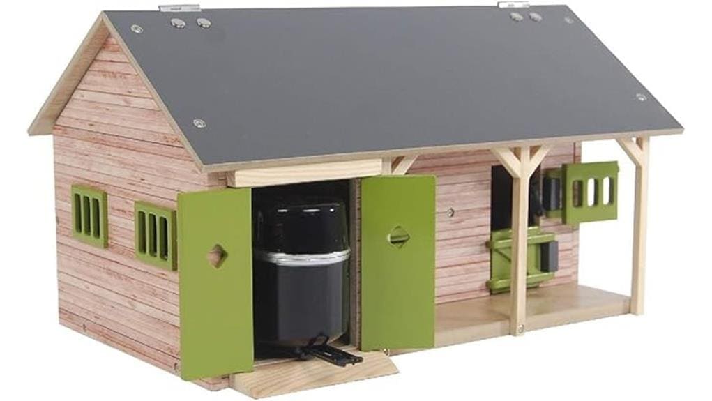 wooden 1 32 scale horse stable