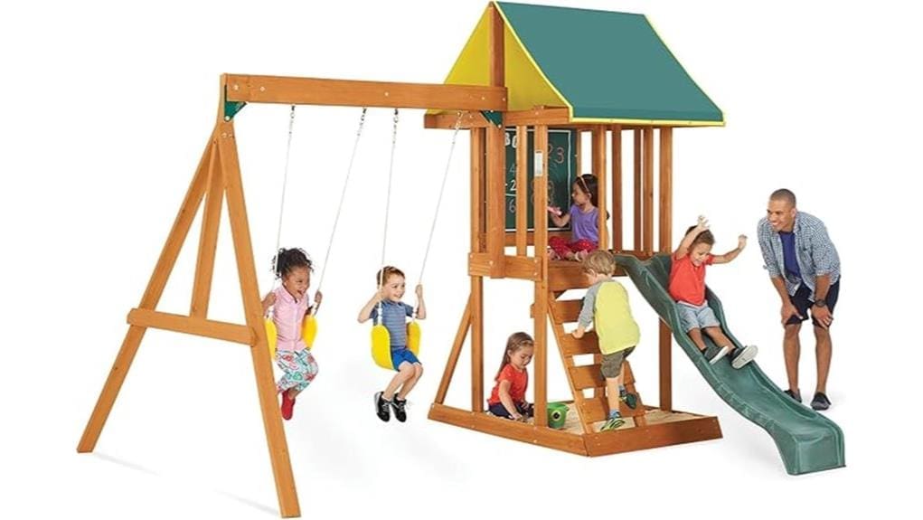 wooden appleton swing set