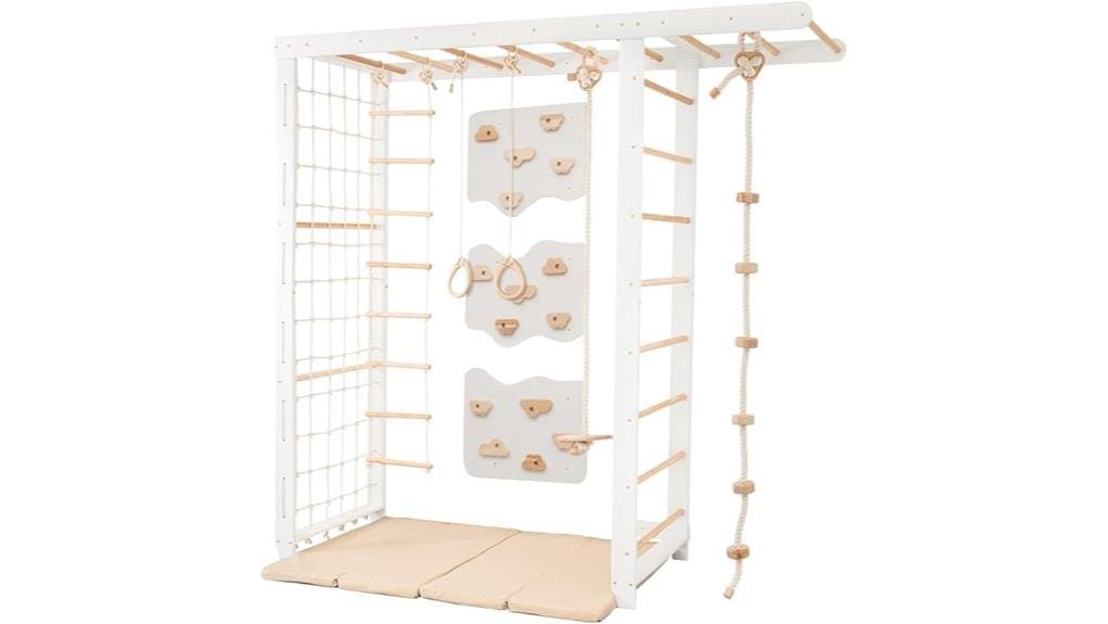 wooden indoor kids gym